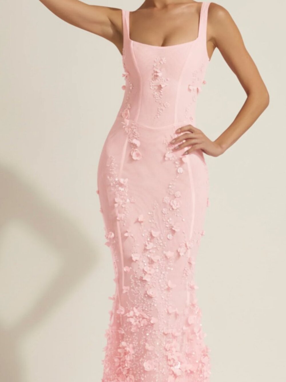 Oh Polly Pink Vasanta Embellished Dress - Picture 6 of 6